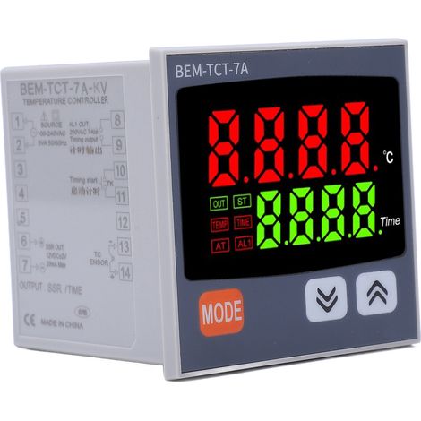 Multifunktionaler K-typ-eingangsthermostat Mit Digitaler Zeitanzeige Für Transferpressen, 100–240 V