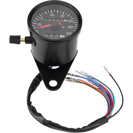 Schwarzer 60-mm-motorrad-kilometerzähler Mit Anzeige