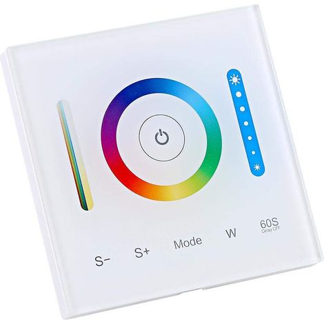 Wandmontierter Touchpanel-controller, Dimmer-controller Für Dimmbare Rgb-, Rgbw- Und Rgb+cct-led-streifen Mit Farbwechsel, Touch-taste Mit Sound