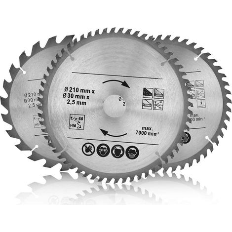 Kreissägeblatt 210 X 30 Mm, Hartmetall-sägeblatt Mit 24, 48 Oder 60 Zähnen, Für Holz, Kunststoffe Und Nichteisenmetalle, Professionelles Zubehör