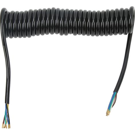 12,8 Fuß Langes, 20awg-spiralkabel Für Anhänger, 7-adriges Kupfer- Und Polyurethan-verlängerungskabel Für Wohnwagen-abschleppwagen