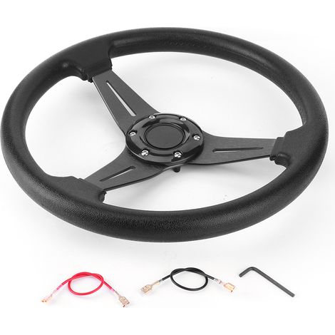 350 Mm/14 Zoll Rennwagen-driftlenkrad, Universelles Modifiziertes Ersatzteil, Schwarz