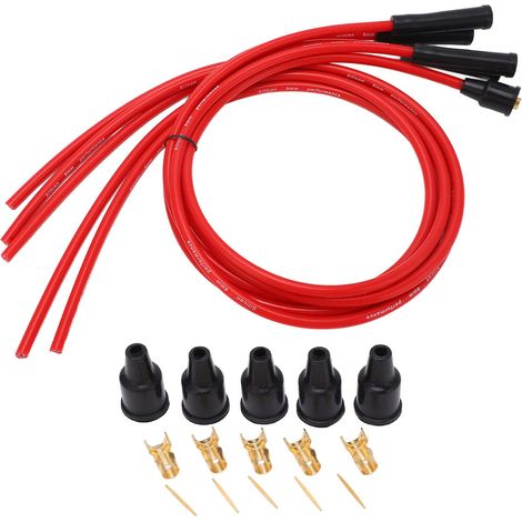 Hochleistungs-zündkabelsatz Aus Rotem Silikon, 1 M, Für 4-zylinder-motoren, 8 Mm