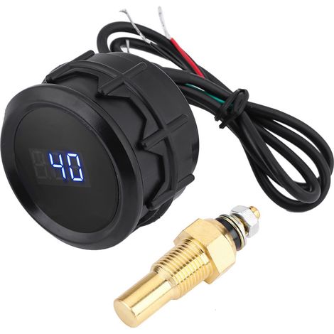 2-zoll (52 Mm) Blaue Led-digital-kfz-wassertemperaturanzeige Mit Schwarzem Temperatursensor