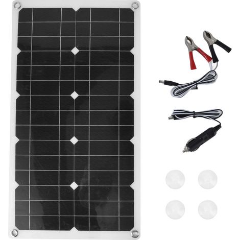 18v 100w Wasserdichtes Solarpanel, Solarladepanel Für Den Außenbereich, Batterieladegerät Für Zuhause, Auto Und Boot