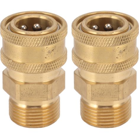 Stück M22-hochdruckreiniger-anschlussadapter Aus Reinem Kupfer, 3/8 Zoll Npt-innengewinde Auf M22-außengewinde, 14 Mm/0,55 Zoll Innenbohrung