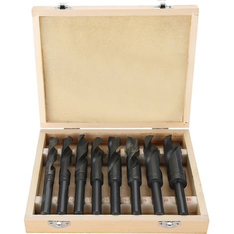 Zaicoler Bohrer-set, 8-teiliges Spiralbohrer-set Aus Stahl, 14-25 Mm, Zum Bohren