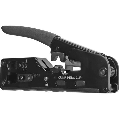 Multifunktionales Modulares Ethernet-crimpwerkzeug (cat5, Cat6, Cat7) Zum Crimpen/abisolieren/schneiden Von Drähten, Geeignet Für Standard-rj11/rj12- Und Gerade Rj45-stecker.
