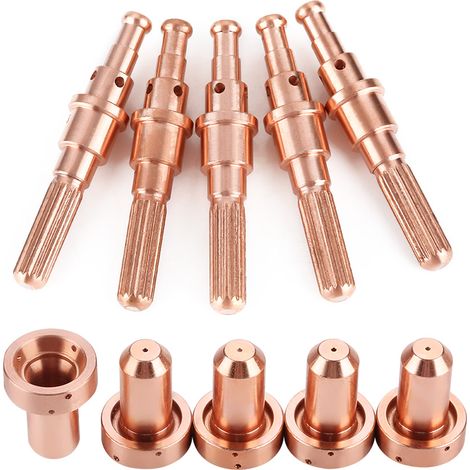 10 Stück Elektrodendüsen Für 30–100-a-schneidbrenner, Düsendurchmesser 1,7 Cm, Düsenhöhe 2,4 Cm