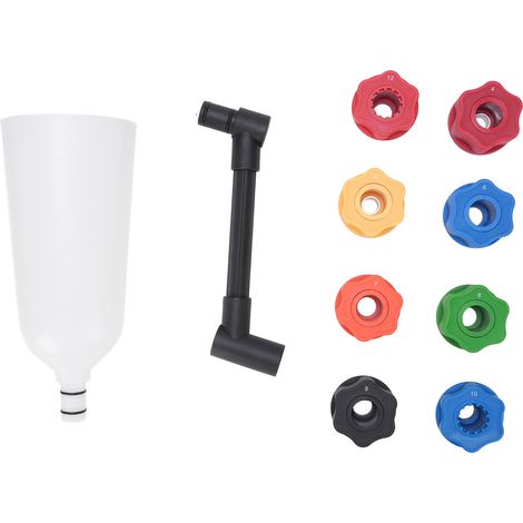10-teiliges Motoröl-einfülltrichter-set, Auslaufsicheres Kfz-einfüllset Aus Stahl Und Nylon Mit 8 Adaptern Für Ölwechsel