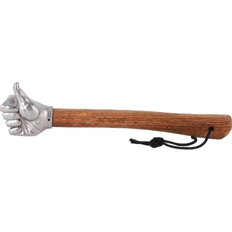 Edelstahl-daumenhammer Mit Griff Aus Massivholz, Dekorative Handform, Für Outdoor-camping Und Als Dekoration Für Zuhause Und Büro.