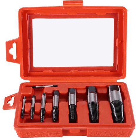 Robustes Bolzenausdreher-set, 8-teiliges Schraubenwerkzeug, Rostbeständig, Hohe Härte, Zum Entfernen Beschädigter Oder Abgebrochener Schrauben Und Muttern.