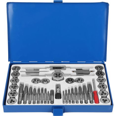 Gewindebohrer- Und Schneideisensatz, Handwerkzeuge Aus Hochfestem Legiertem Stahl, Zum Gewindeschneiden, 40-teilig
