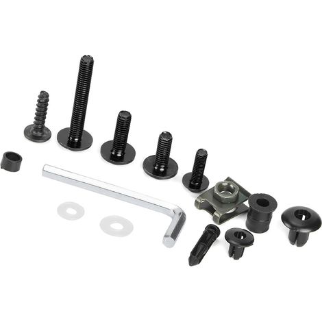 Motorradverkleidungsschraubensatz, 173-teilig, Windschutzscheibenschrauben, Muttern Für Motorräder, Schwarz