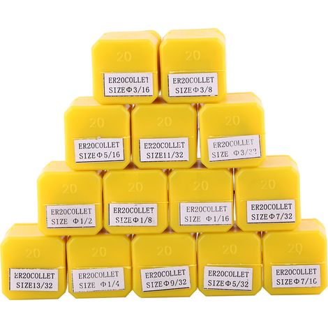 Er20 Federklemmensatz, 14-teilig, Für Cnc-graviermaschinen Und 1/16"- Und 1/2"-fräsdrehmaschinen
