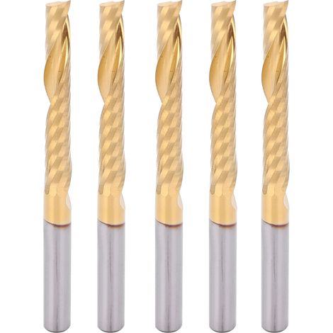 Stück Einschneidige Spiralfräser 4x28x50mm Aus Hochgeschwindigkeitsstahl (hss), Titanbeschichtet