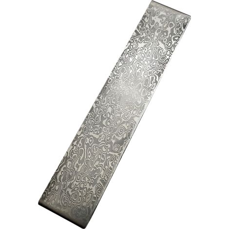 Damaszener Stahlbarren, Gemusterter Stahl, Embryonales Schmiedematerial, Gehärtet Und Geglättet Zur Herstellung Von Fräswerkzeugen, Vielseitiges Material.