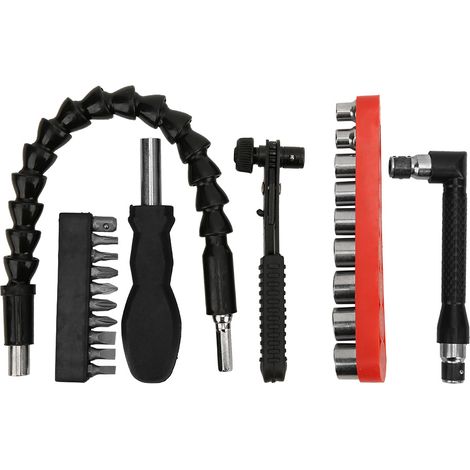 Schraubendreherbits Aus Kohlenstoffstahl, Bits Mit Flexibler Welle, 23-teiliges Steckschlüssel-handwerkzeug Für Elektrische Bohrmaschinen