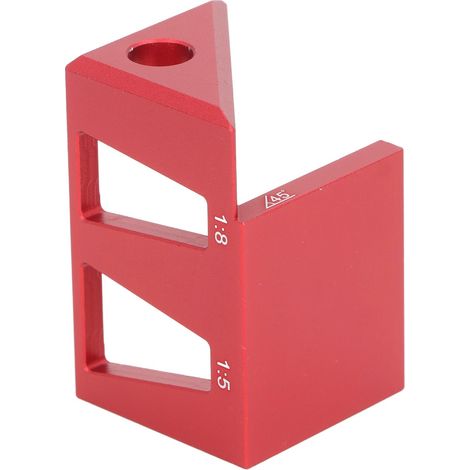 45-grad-winkelmarkierung, Rote Farbe, Aluminiumlegierung, Linienzeichnungsplotter-messlineal