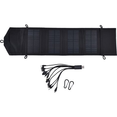 Tragbare, Faltbare 15-w-5-v-solarstromstation Mit Usb-anschluss Für Camping Und Reisen