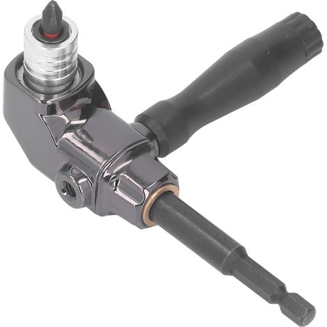 Winkelschraubendreher-adapter Aus Aluminiumlegierung, 90-grad-schraubendreheraufsatz Mit Abs-griff Für Bohrmaschinen Und Elektrowerkzeuge