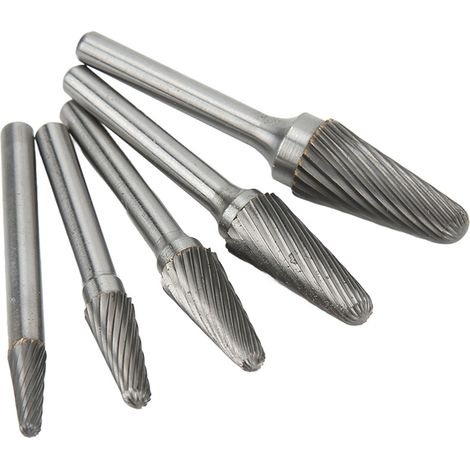 Hartmetallfräser-set, Einschneidige Rotationsfeilen, 6-mm-schaft Für Metallbearbeitung, Holzschnitzerei Und Oberflächenreinigung