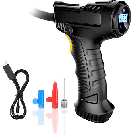 Tragbarer Reifenfüller, Autopumpe, Digitales Manometer, Led-licht Für Motorräder, Pick-ups, Suvs, Usb-ladefunktion