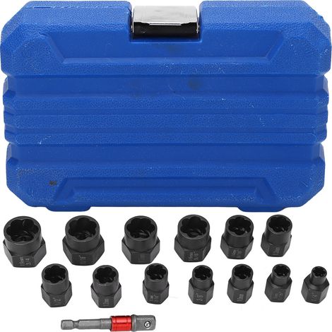 Mutternausdreher-set, 14-teilig, 3/8 Zoll, Zum Entfernen Beschädigter, Verrosteter Schrauben, Sechskant-steckschlüssel