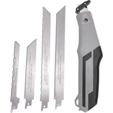 Handsägenset, Kleines Werkzeug, Flexibles, Selbstsicherndes Wellenblatt Für Holz, Metall, Gipskarton, Kunststoff Mit Schnellwechselklingen