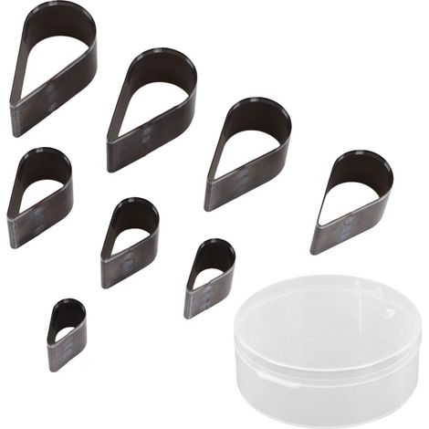 8-teiliges Stanzformenset Für Leder, Tropfenförmige Manuelle Stanzformen, Diy-bastelwerkzeuge Aus Legiertem Stahl