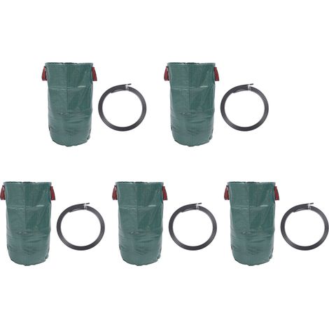 Wiederverwendbare Gartensäcke, 5 Stück, Zur Aufbewahrung Von Rasenlaubabfällen, Stabile Abfallbehälter Für Gartenabfälle, 100 L (27 Gallonen)