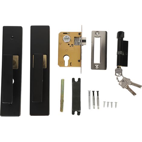 Set Aus Schlafzimmerschlössern, Innentürschlössern Und Badezimmerschlössern, Geräuschlose Aluminiumlegierung Mit Griff, Schwarz Und Gold