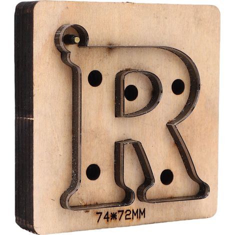 Lederstanzform, Metallstanzform In Form Des Buchstabens R, Stanzwerkzeug 74x72mm