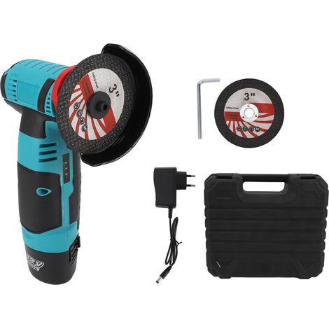 3-zoll-winkelschleifer, 12-v-akku-schleifgerät, Tragbares, Leichtes Mini-schneidwerkzeug Mit 1500 Mah Akku Zum Polieren, 100–240-v-eu-stecker