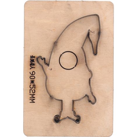 Stanzform Mit Holzsockel, Cartoon-motiv, Lederstanze Für Diy-projekte, Bastelarbeiten Und Schmuckherstellung