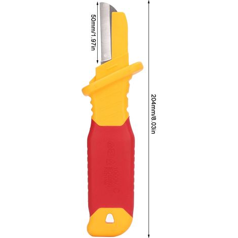 Abisoliermesser, 1000 V, Hohe Spannungsfestigkeit, Antimagnetische Isolierung, Elektriker Kn001