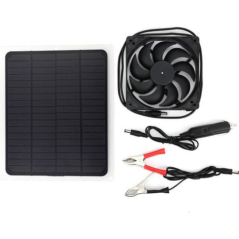 10-w-12-v-solarpanel, Stromerzeugungspanel, Akkuladung, Usb-ausgang, Haustier-abluftventilator-set