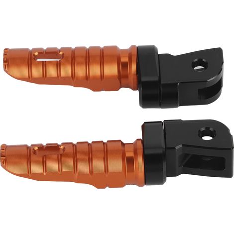 Paar Cnc-gefräste Motorradpedale, Fußrasten Aus Eloxierter Aluminiumlegierung, Orange