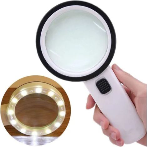 Große, 10-fach Vergrößernde, Doppelt Vergütete Optische Lupe Mit Led-beleuchtung, 90-mm-objektiv, Schmuck