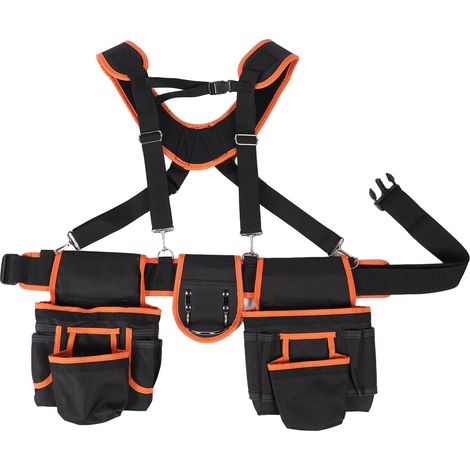 Werkzeugtasche Für Elektriker, Verstellbarer Schultergurt, Wasserdichtes 1680d-material, Organizer Mit Mehreren Fächern Für Reparaturen Auf Der Baustelle