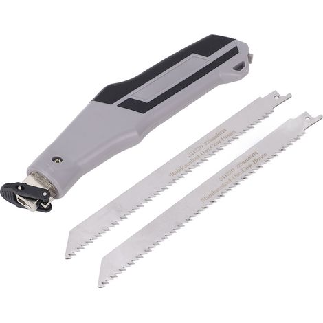 Mini-säbelsägen-set, 2 Feinzahnige Sägeblätter Und Komfortabler Griff Zum Beschneiden Und Schneiden Von Kunststoffrohren Für Trockenbauwände