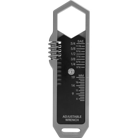 Verstellbarer Edc-schraubenschlüssel (5–19 Mm, 3/16 Bis 3/4 Zoll) Mit Abnehmbarem Taschenclip Für Wartungsarbeiten Im Freien
