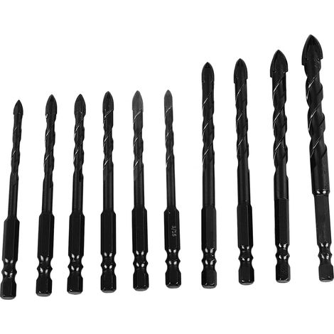 1/4-zoll-sechskant-betonbohrer, 10 Stück, Diamantbohrer Für Keramikfliesen, Holz, Kunststoff, Glas, Marmor