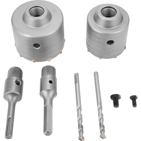 Betonlochsäge, Kernbohrer-set Mit Sds-plus-adapter, 110-mm-bohrer, Lochaufweiter, Bohrverlängerung Für Präzises Bohren In Keramik, Glas, Marmor, 65/80 Mm