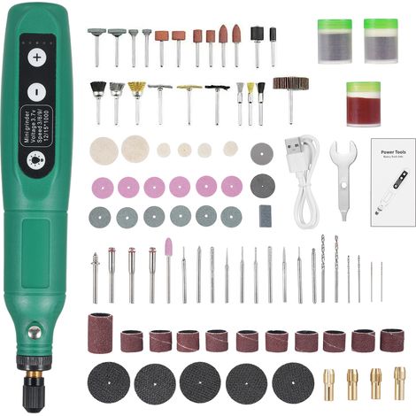 173-teiliges Akku-rotationswerkzeug-set, 3,7-v-li-ion-akku, 5 Variable Geschwindigkeitsstufen, Usb-ladefunktion, Vielseitig Einsetzbar Für Kleinere Heimwerkerarbeiten, Polieren, Krallenschneiden (auch