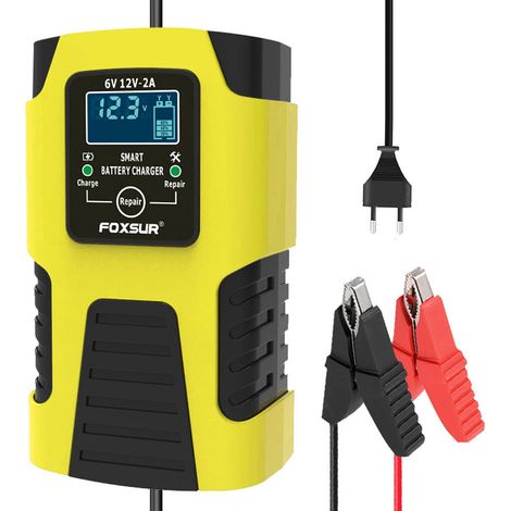 6v/2a 12v/2a Autobatterieladegeräte, Vollautomatisch, Tragbarer Intelligenter Wartungs-desulfator Für Motorräder
