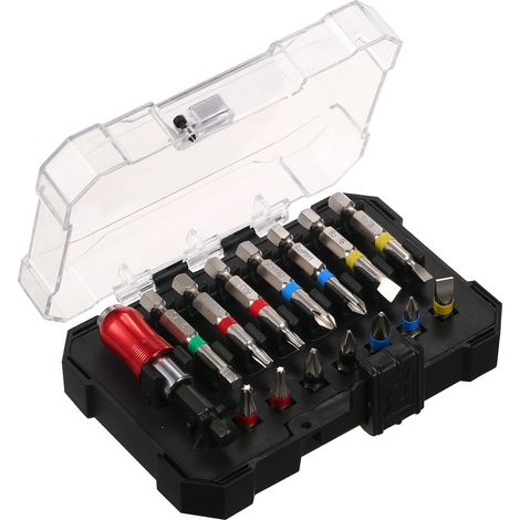 Bohrer-set, Schlagschrauber Für Holz, Metall, Stahl Und Sicherheitsbits, 15-teiliges Elektrowerkzeug Mit Koffer