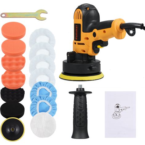 5-zoll-elektropoliermaschinen-set (700 W) Mit Automatischem Polierpad, Drehzahlregelung Von 600–3700 U/min, Variabler Drehzahl, Zusatzhandgriff, Polierpads Aus Wollschwamm Und Rotationswerkzeug Für...