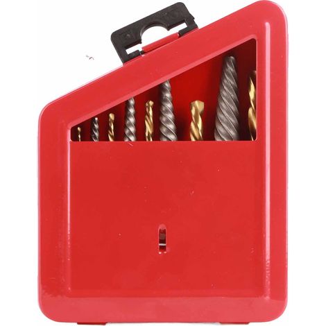 Bohrer-schraubenausdreher-set, Titanbeschichteter Stahllegierungssatz Für Linkshänder, 10-teilig