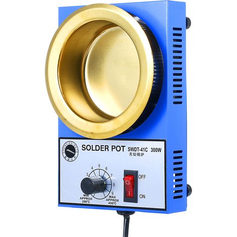 Lötbad Aus Edelstahl, 300 W, 100 Mm, 1200 G, Kompaktes Bad Mit Einstellbarer Temperatur Zum Löten Und